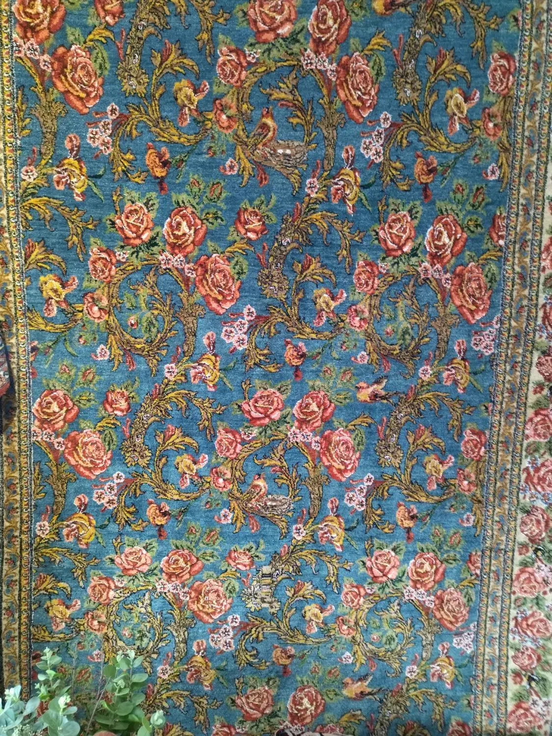 جفت گل وبلبل|گلیم، جاجیم، گبه|سنندج, |دیوار