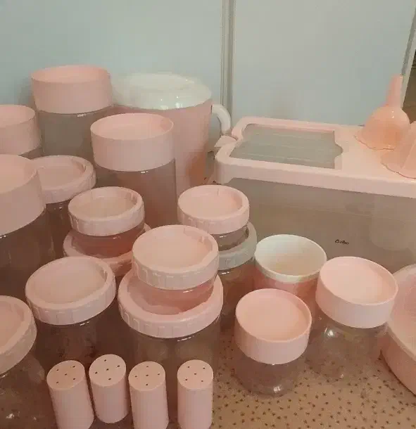 سرویس پلاسکو صورتی|ظروف نگهدارنده، پلاستیکی، یک‌بارمصرف|ایلام, |دیوار