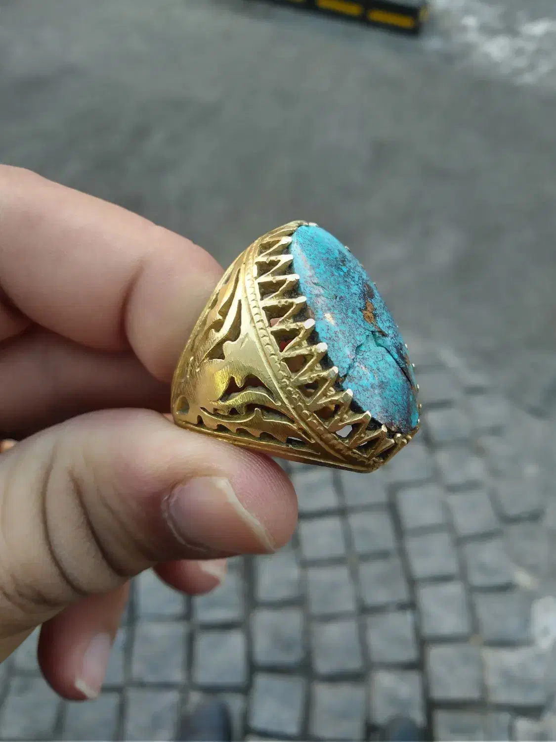 انگشتر فیروزه برنج|جواهرات|تهران, علم و صنعت|دیوار