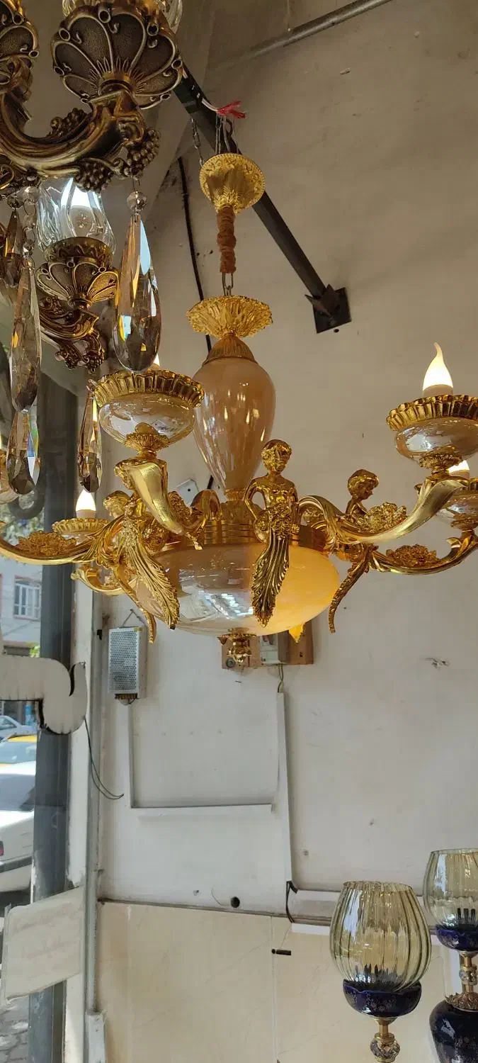 انواع لوستر زیر قیمت خرید فقط ۱دسنگاه موجوده|لوستر و چراغ آویز|اهر, |دیوار