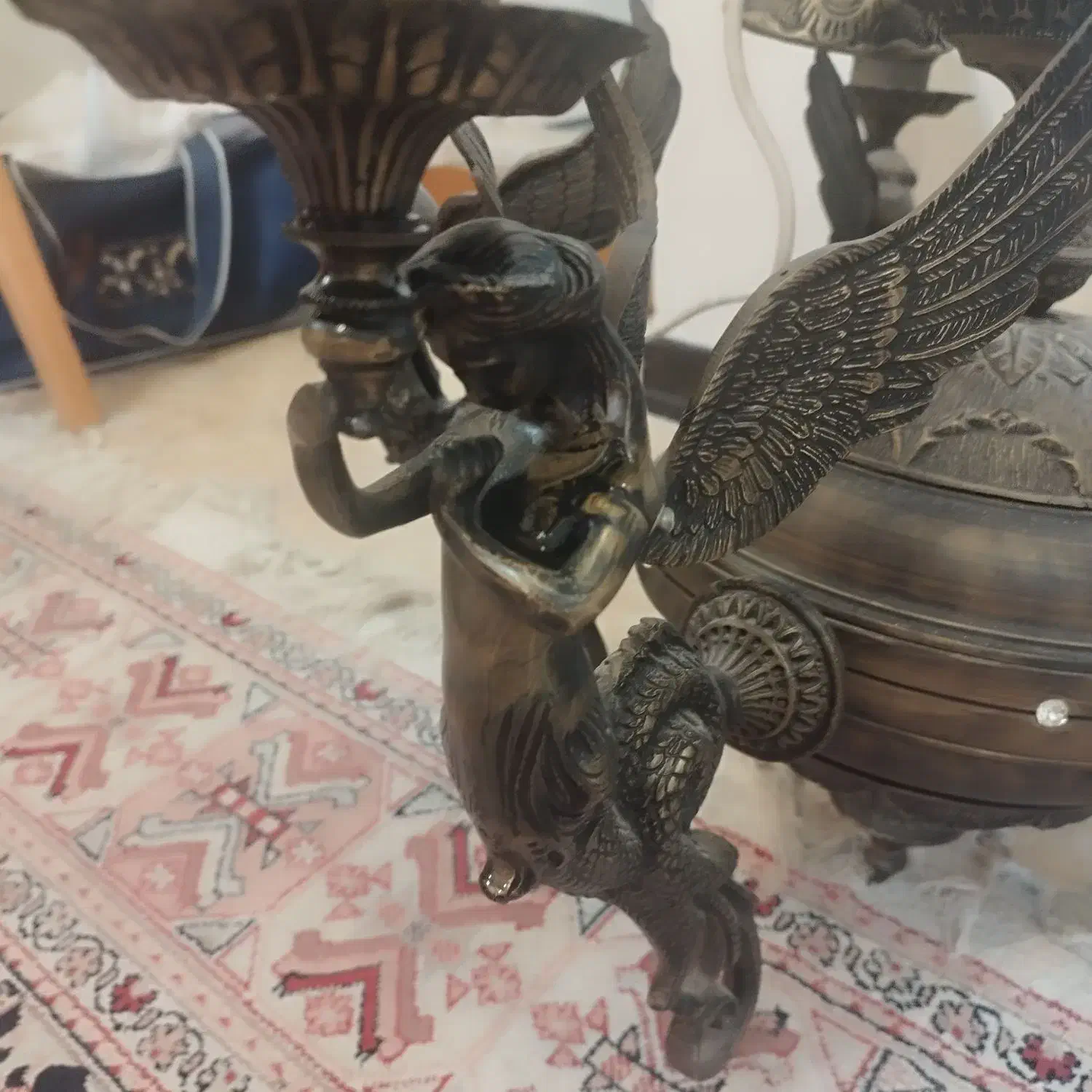 لوستر برنز مدل فرشته|لوستر و چراغ آویز|تهران, سازمان برنامه شمالی|دیوار