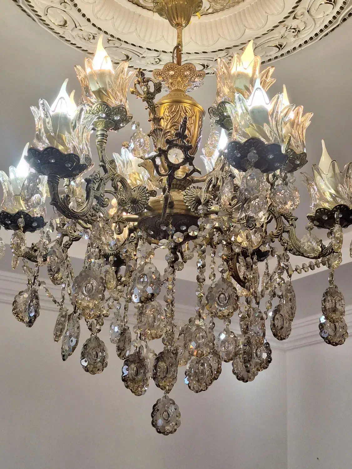 ۲ عددلوستر برنجی|لوستر و چراغ آویز|نظرآباد, نظرآباد|دیوار