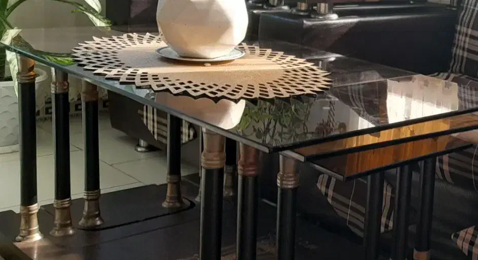 مبل ۶ نفره به همراه جلو مبلی ۵تکه|مبلمان خانگی و میز عسلی|سنگر, |دیوار