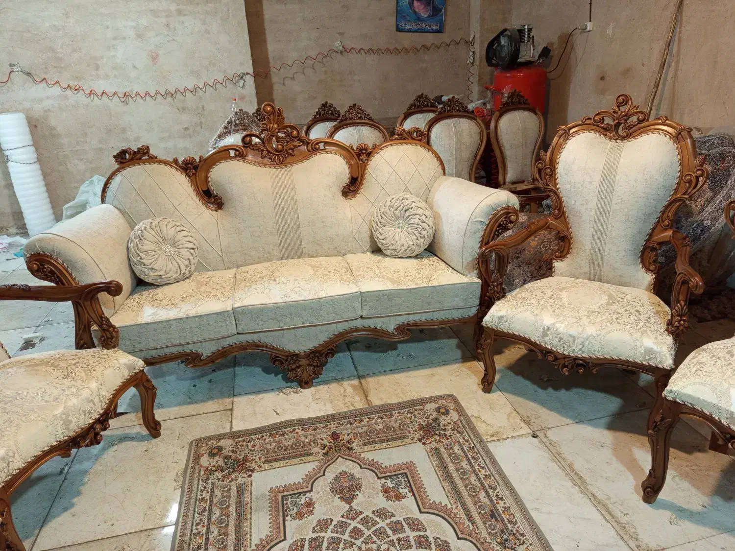 تولید کننده مبل کلاسیک 9نفره مخصوص جهیزیه|مبلمان خانگی و میز عسلی|اصفهان, رهنان|دیوار