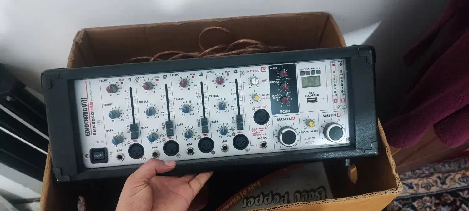 آمپلی فایر پاورمیکسر میکروفون پایه باند و باند|صوتی و تصویری|ورامین, ورامین|دیوار