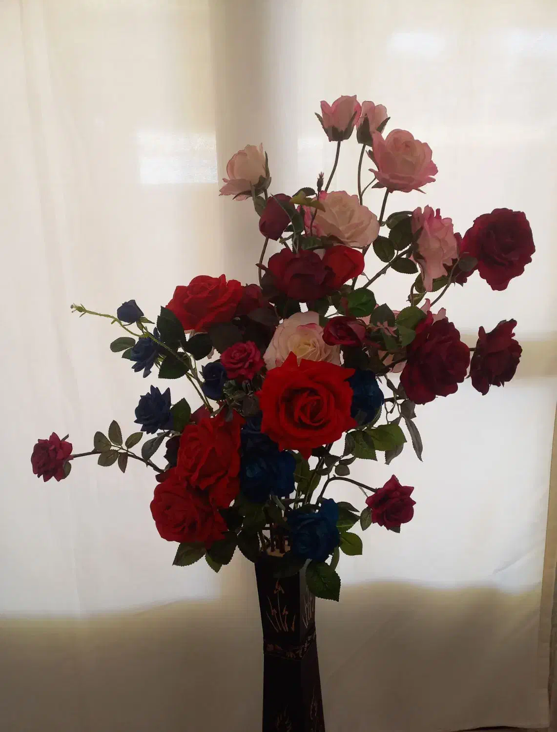 گل رز با گلدان|گل مصنوعی|زنجان, |دیوار