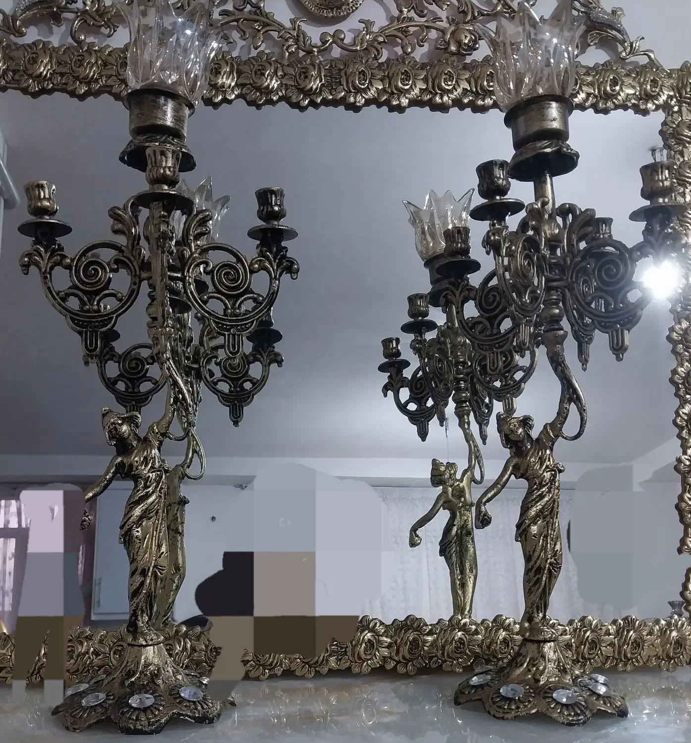 شمعدانی آلیاژ|لوستر و چراغ آویز|زنجان, |دیوار