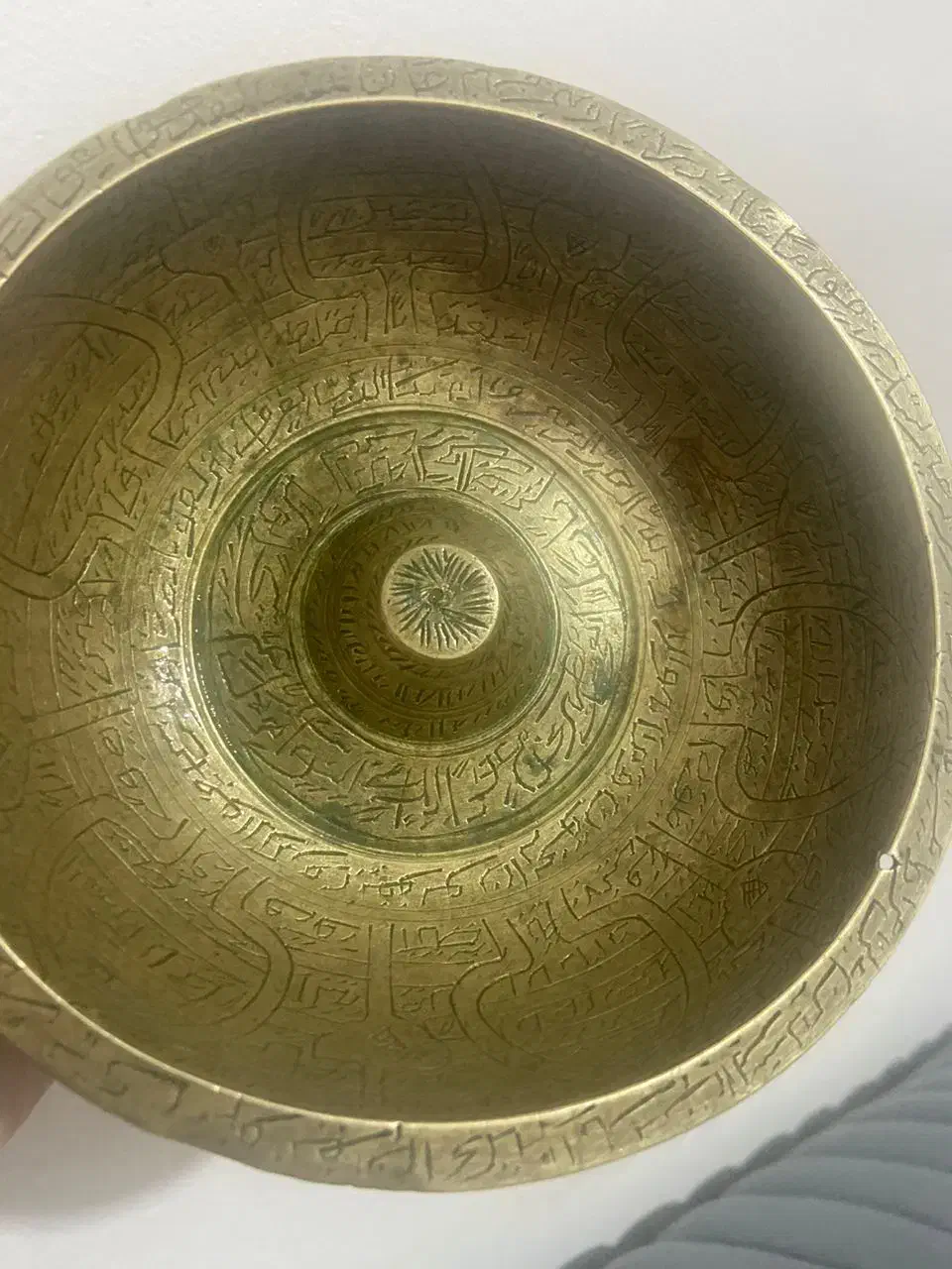 کاسه مسی قرآنی خیلی قدیمی(چهل تاس)|کلکسیون اشیاء عتیقه|رشت, نظری|دیوار