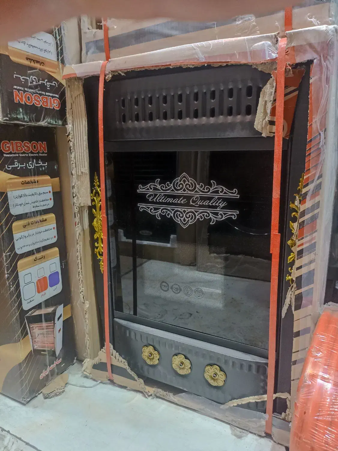 بخاری گازی طرح شومینه|بخاری، هیتر، شومینه|شیراز, اصلاح‌نژاد|دیوار