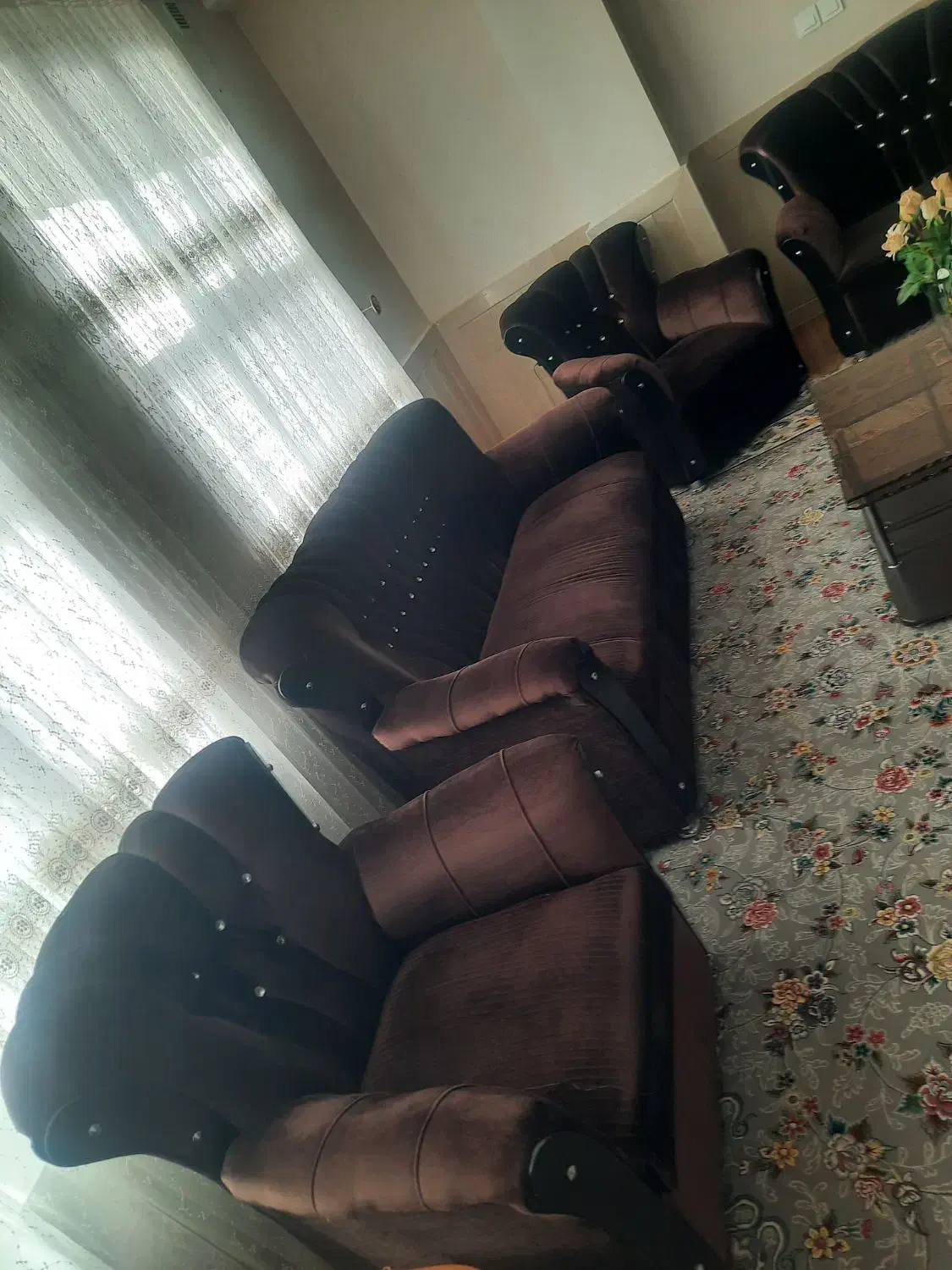 مبلمان ۷ نفره دست دوم سالم|مبلمان خانگی و میز عسلی|آباده, |دیوار