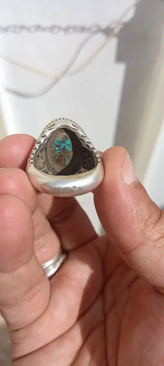 انگشتر فیروز نیشابور قدیمی کمیاب|جواهرات|زابل, |دیوار