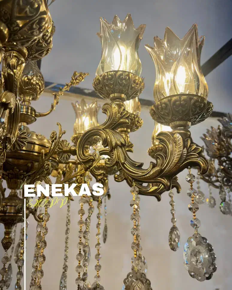 لوستر مدل آرامیس برنز اصل|لوستر و چراغ آویز|قم, کاسه گران|دیوار