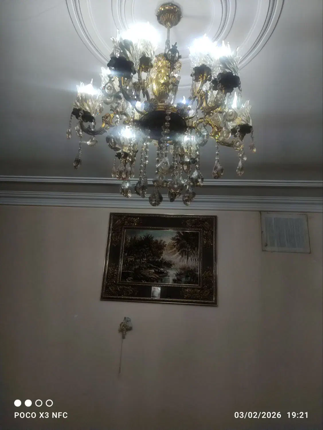 لوستر|لوستر و چراغ آویز|باغستان, |دیوار