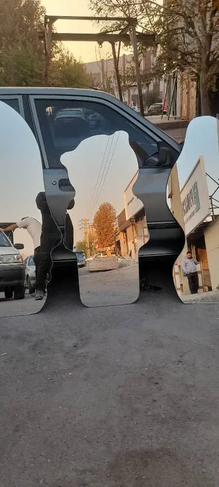 آیینه اینه دفرمه|آینه|آمل, |دیوار