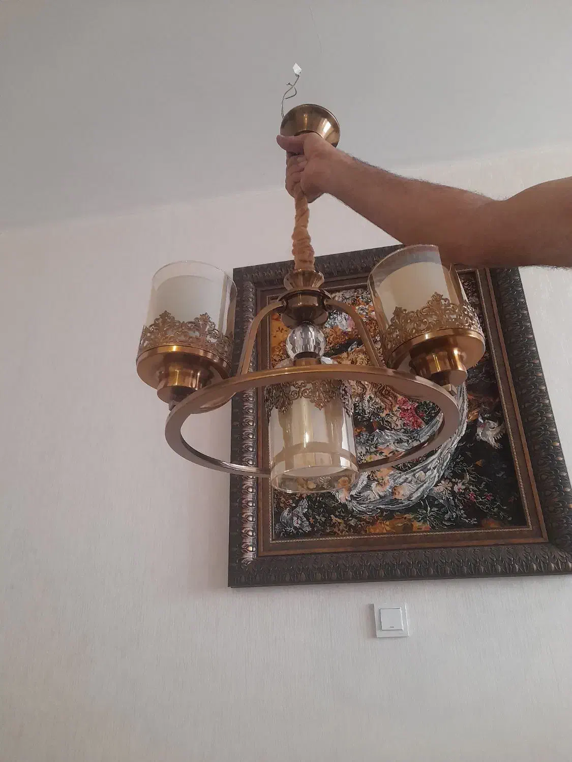 لوستر ۴شعله مدرن|لوستر و چراغ آویز|تهران, ورزشگاه آزادی|دیوار