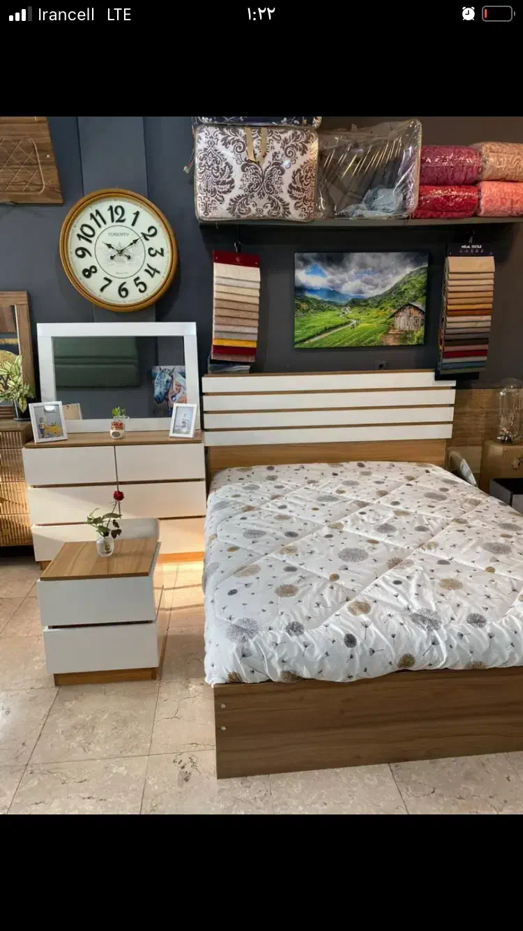 تخت خواب بالوازم+سرویس خواب کامل روژان|تخت و سرویس خواب|مشکیندشت, |دیوار