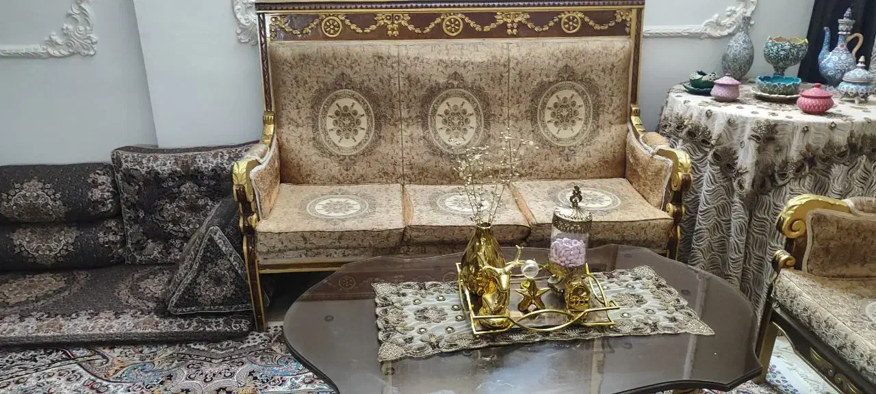 مبل استیل ۹ نفره|مبلمان خانگی و میز عسلی|اندیشه, اندیشه فاز ۴|دیوار