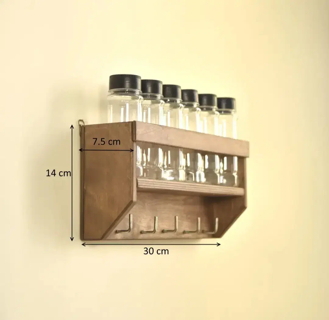جا ادویه دیواری و جاادویه رو میزی|کتابخانه، شلف، قفسه‌های دیواری|شاهین‌شهر, شهرک گلدیس|دیوار