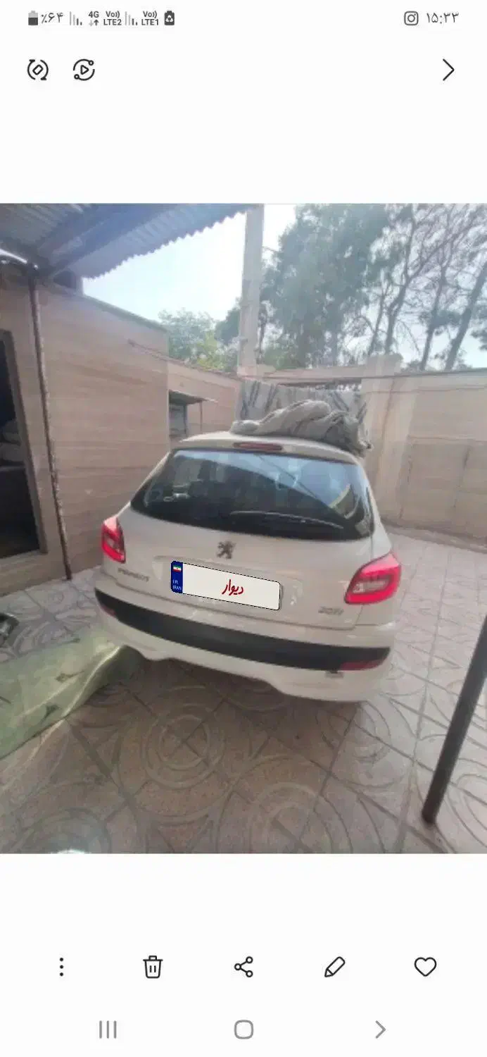 ۲۰۷i سقف فلز بیرنگ|خودرو سواری و وانت|کهریزک, |دیوار