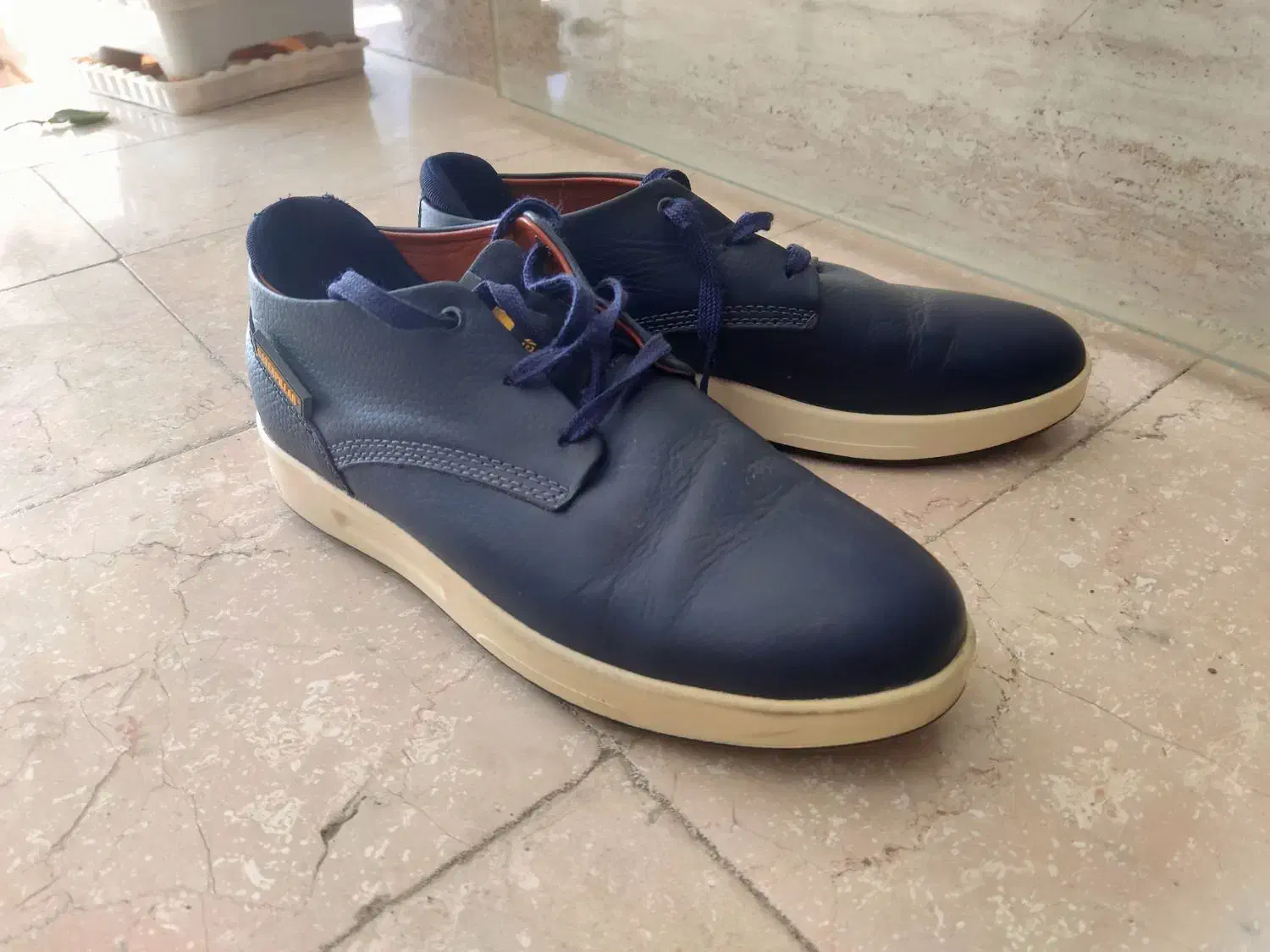 کفش چرم آبی کاربنی CAT|کیف، کفش، کمربند|اراک, |دیوار