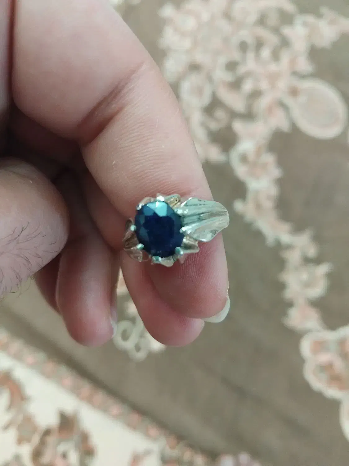 یاقوت کبودآبی.سنگ طبیعی معدنی|جواهرات|تهران, درختی|دیوار