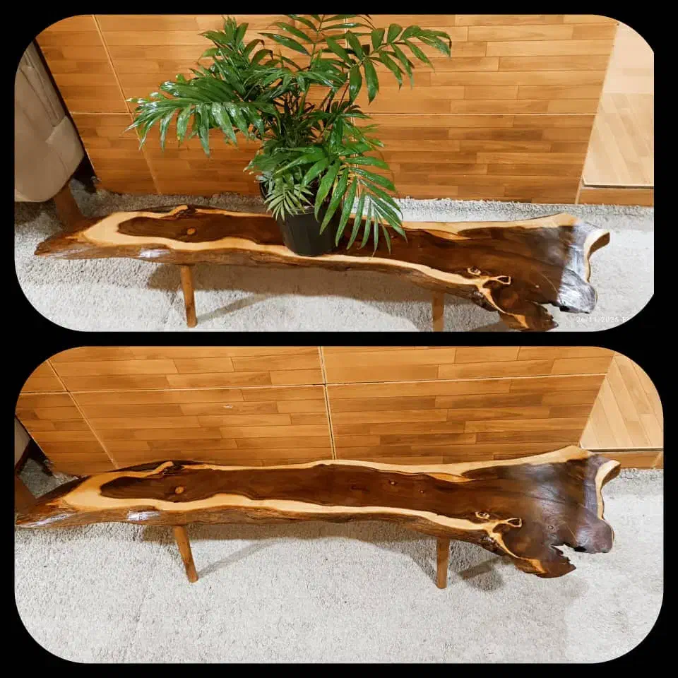 جلو مبلی و عسلی با چوب درختی طبیعی|مبلمان خانگی و میز عسلی|خرمشهر, |دیوار