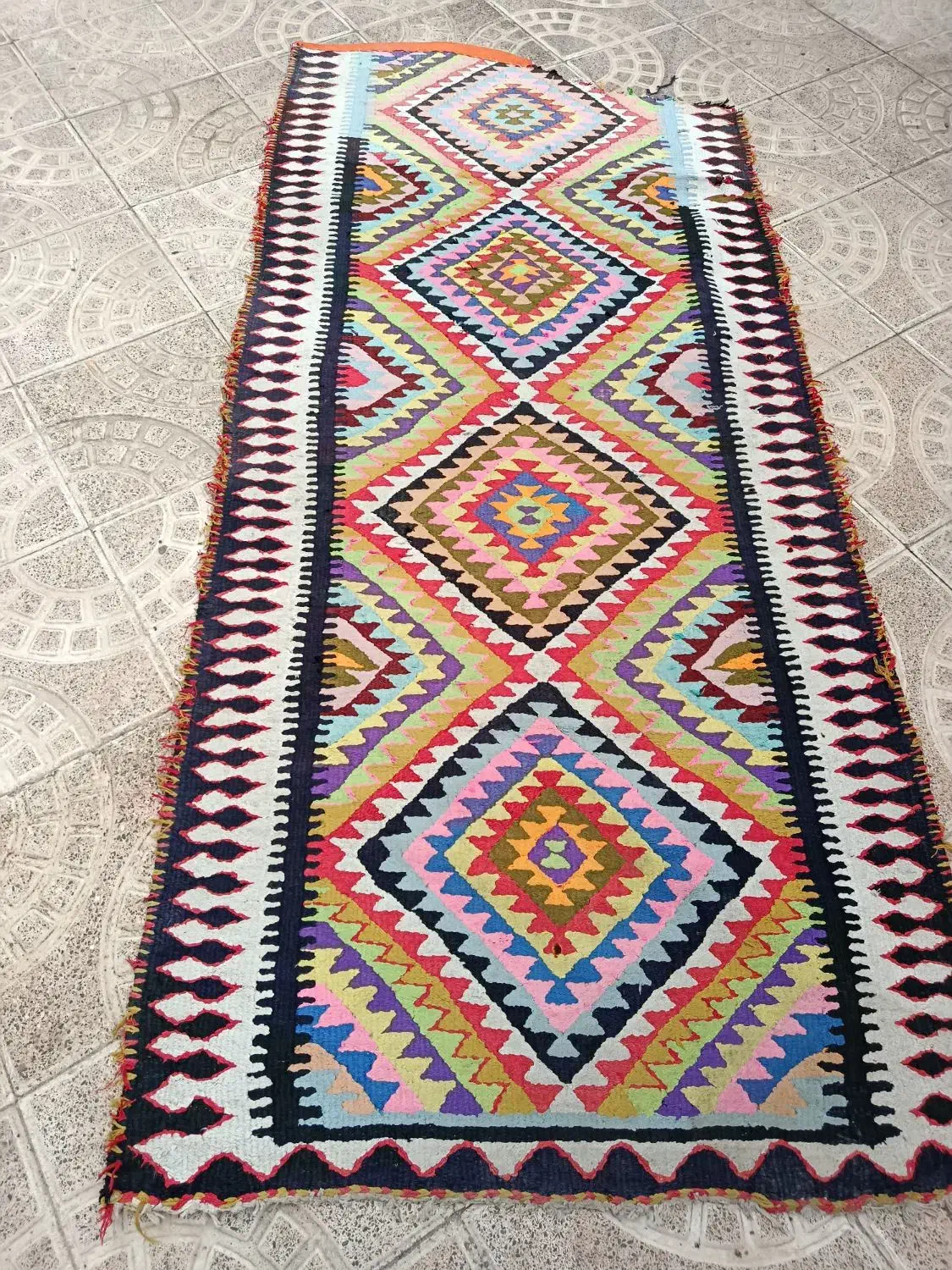 گلیم سنتی|گلیم، جاجیم، گبه|کرمانشاه, |دیوار