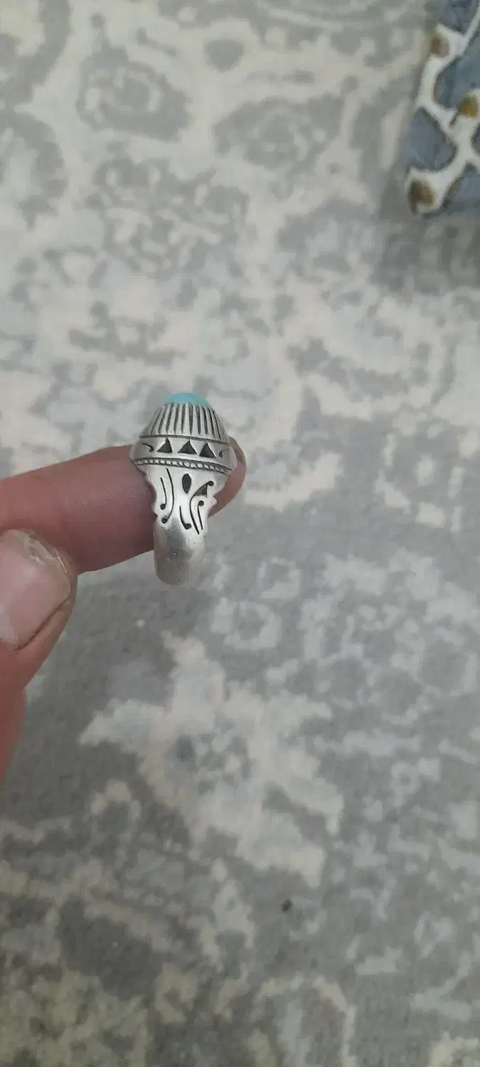 انگشتر تسبیح باسکه قدیمی نقره با گردبند طلا روسی|کلکسیون اشیاء عتیقه|خرم‌آباد, |دیوار