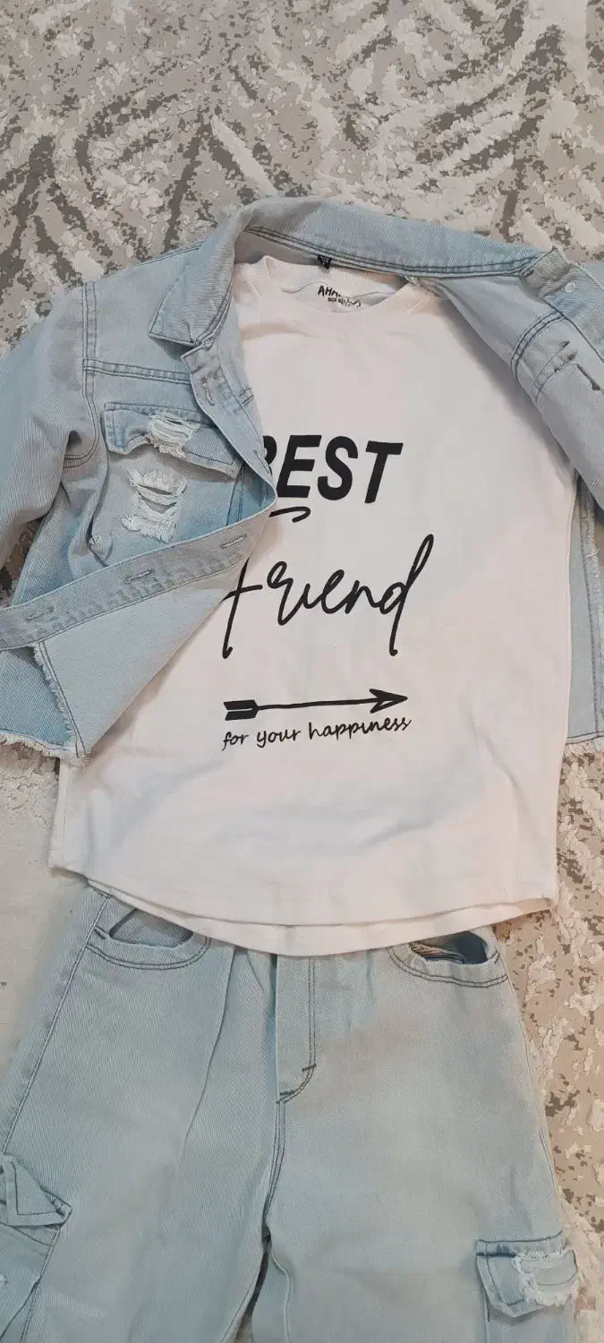 ست لی دخترونه با تیشرت ۵۵۰|کفش و لباس بچه|مشهد, سرافرازان|دیوار