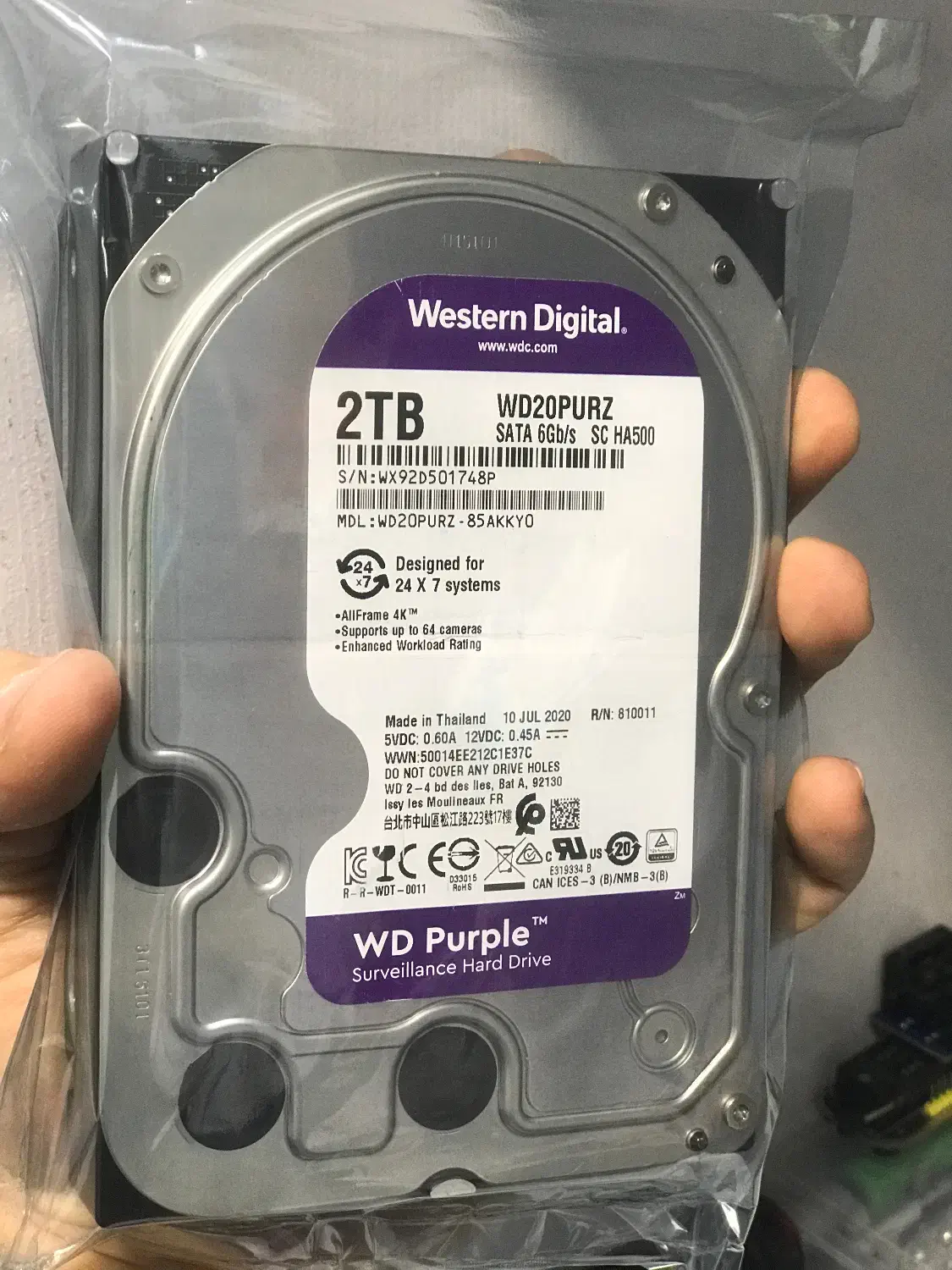 هارد 2 ترابایت بنفش اصلی|قطعات و لوازم جانبی رایانه|اسلامشهر, زرافشان|دیوار