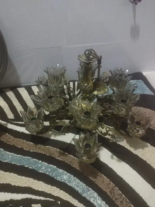 لوستر برنزی|لوستر و چراغ آویز|اسدآباد, |دیوار