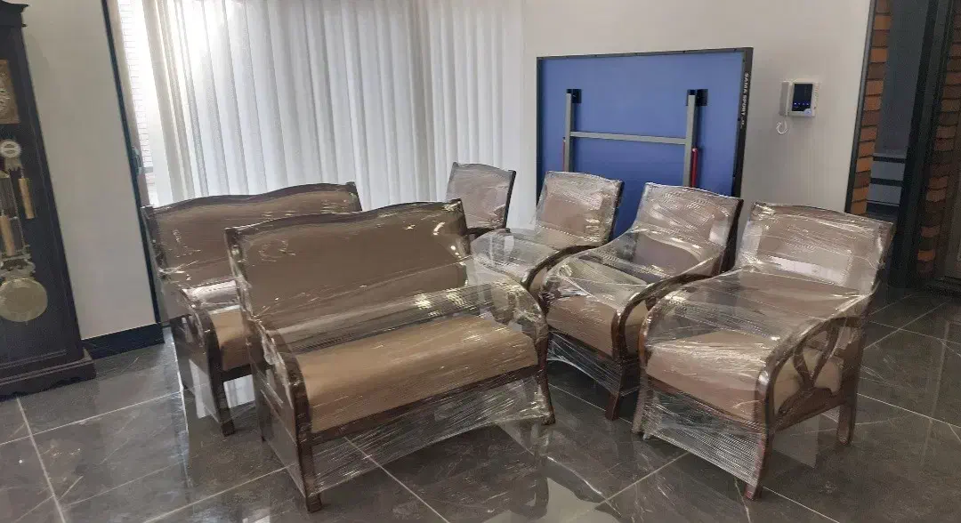 مبلمان چوبی ۸ نفره|مبلمان خانگی و میز عسلی|عسگران, |دیوار