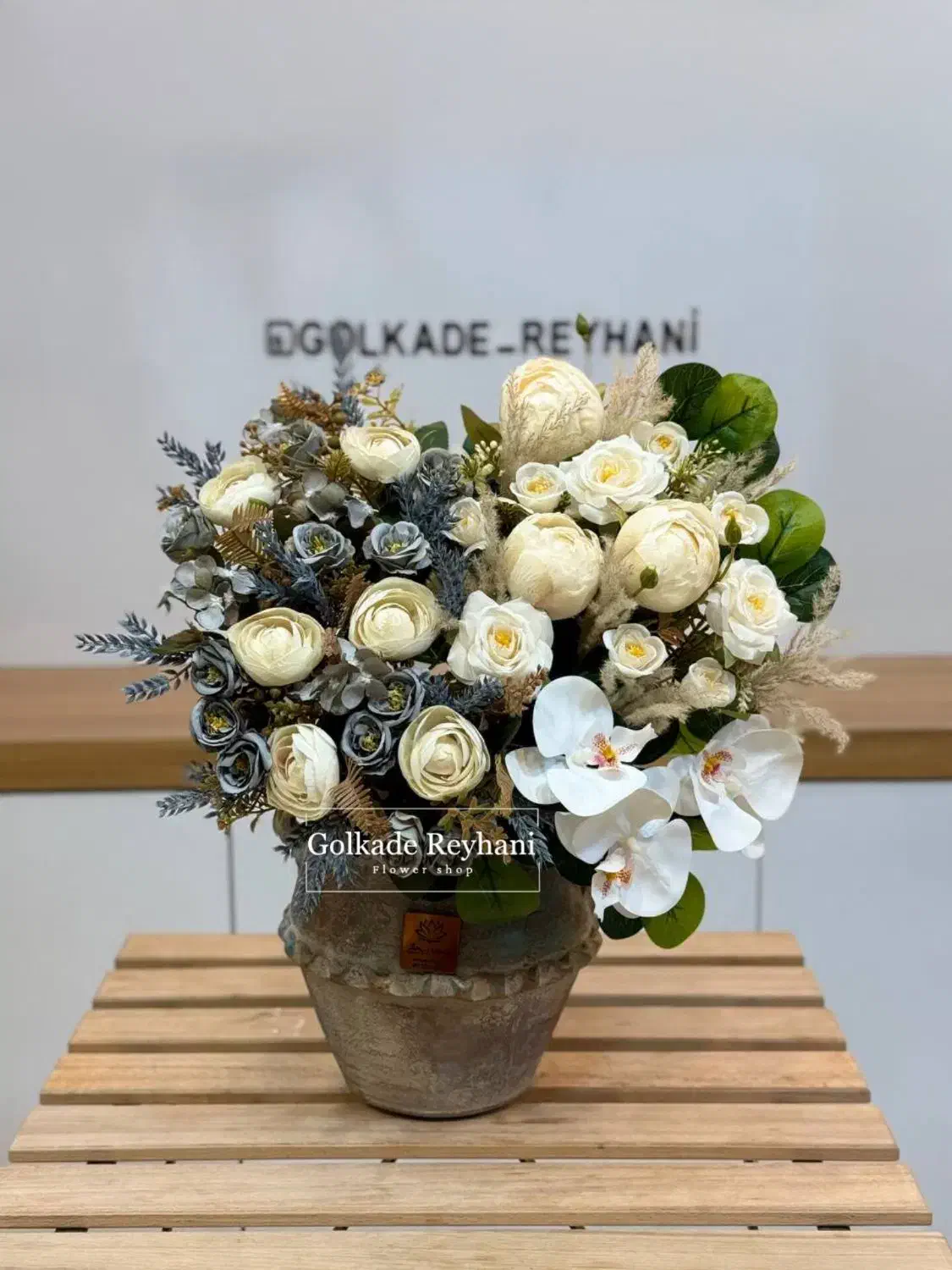 جام گل مصنوعی گلدان پتینه|گل مصنوعی|مشهد, هنرور|دیوار