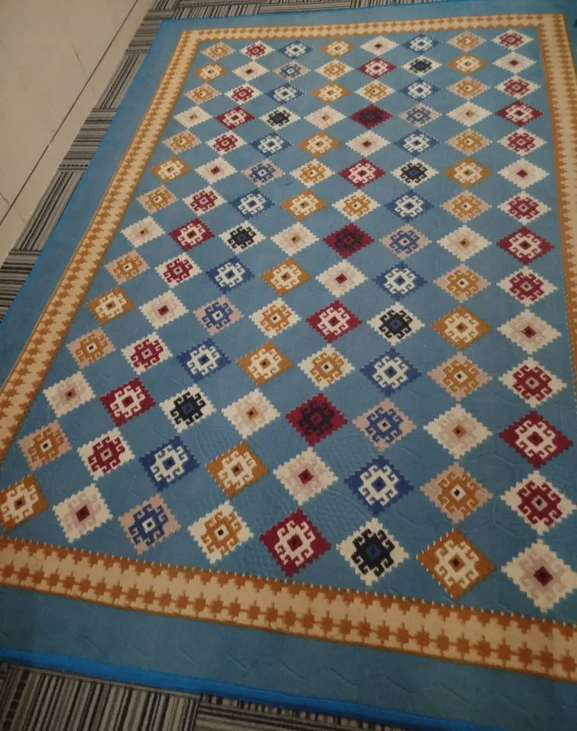 پتو فرش|فرش|بندر کنگان, |دیوار