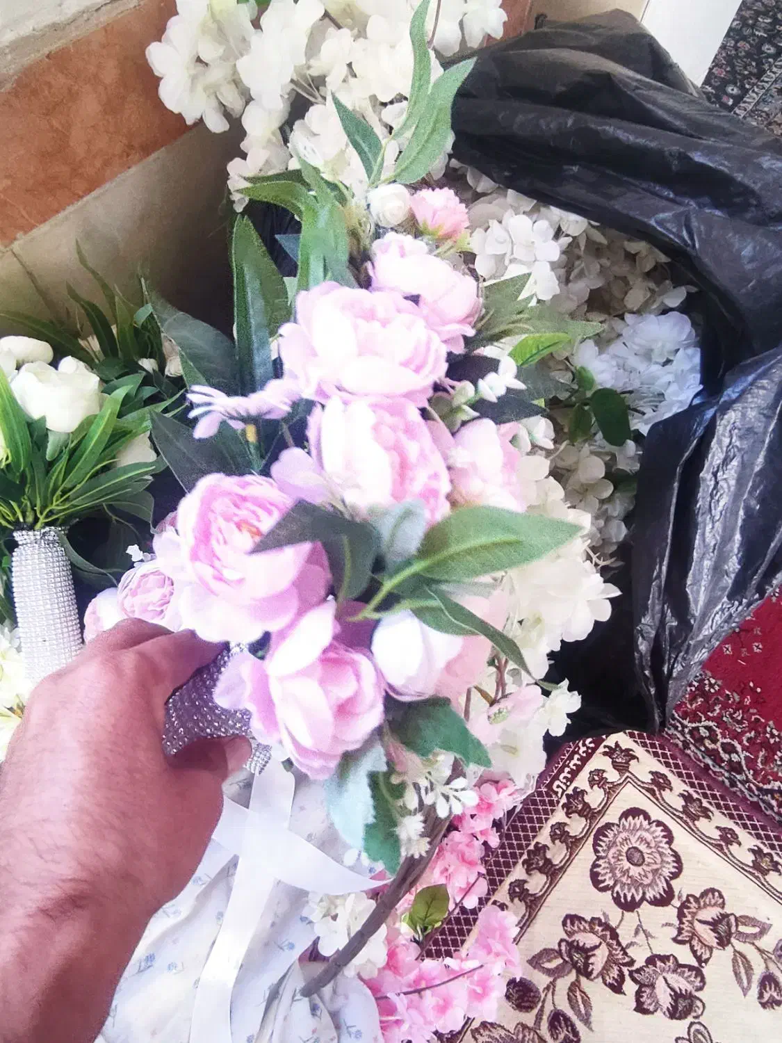 گل مصنوعی سر گل شکوفه و شاخه اب|گل مصنوعی|کوه چنار, |دیوار