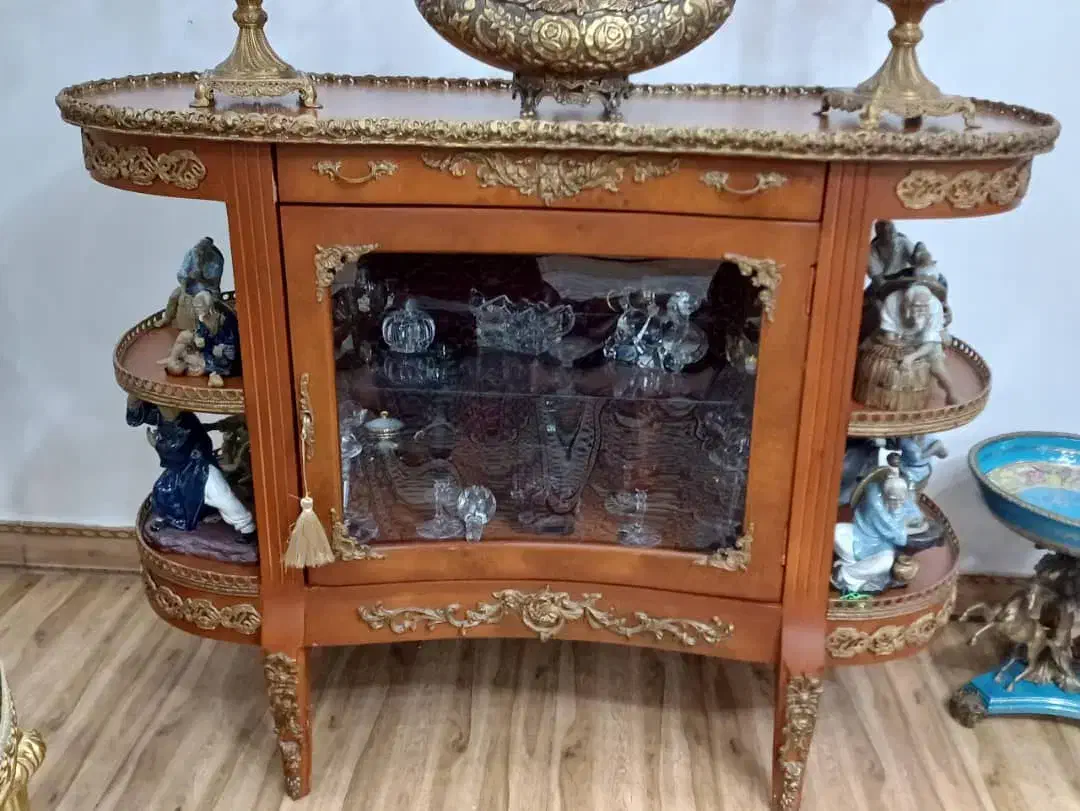 کنسول مازول چوب و برنز|بوفه، ویترین، کنسول|قرچک, باقرآباد|دیوار