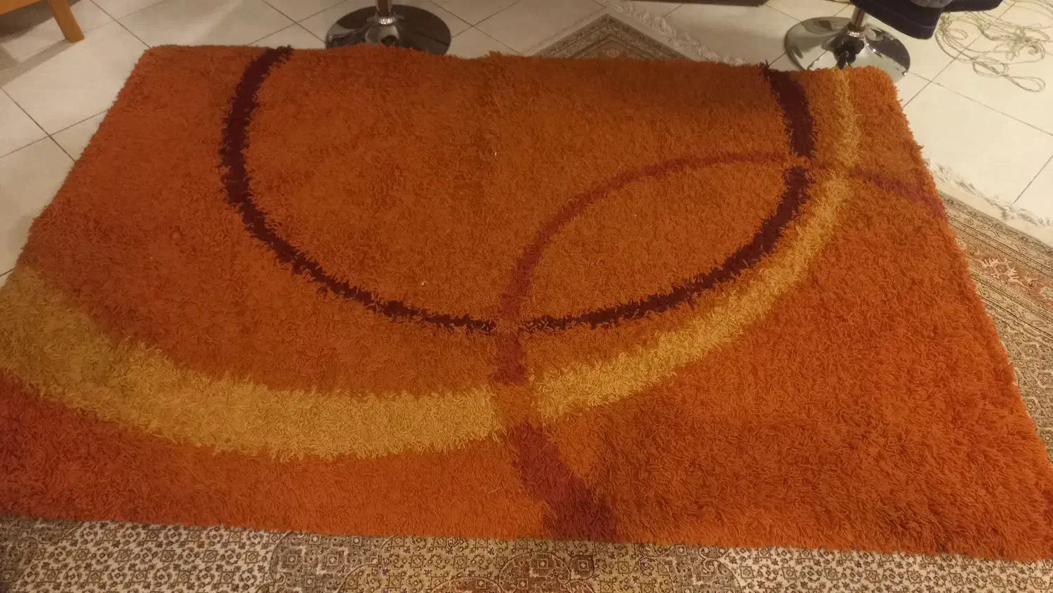 یک عدد فرش نقش ماهی بسیارتمیز۹متری|فرش|شیراز, چوگیاه|دیوار