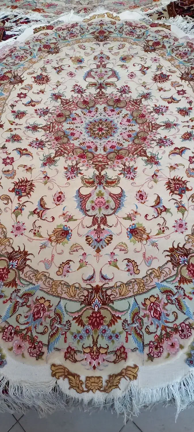 قالیچه بیضی سیمرغ  ۱/۵×۲ رج ۵۰|فرش|تبریز, |دیوار