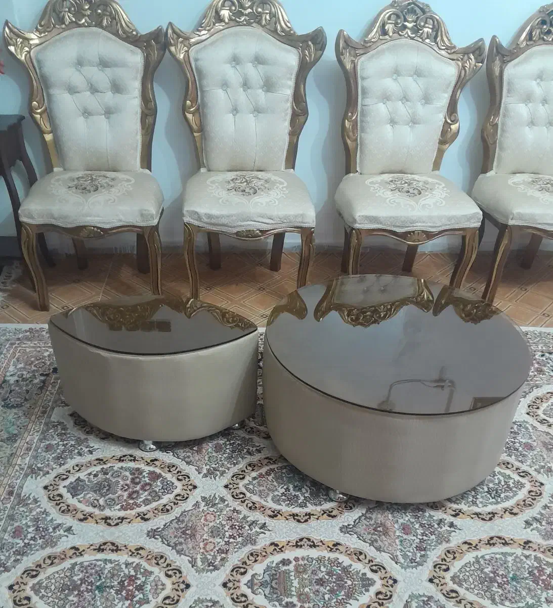 ۲ عدد میز جلومبلی|مبلمان خانگی و میز عسلی|آستانه اشرفیه, |دیوار