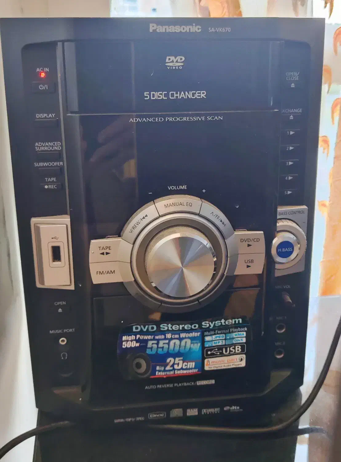 ضبط پاناسونیک اصل 5500وات|سیستم صوتی خانگی|تهران, حسین‌آباد|دیوار