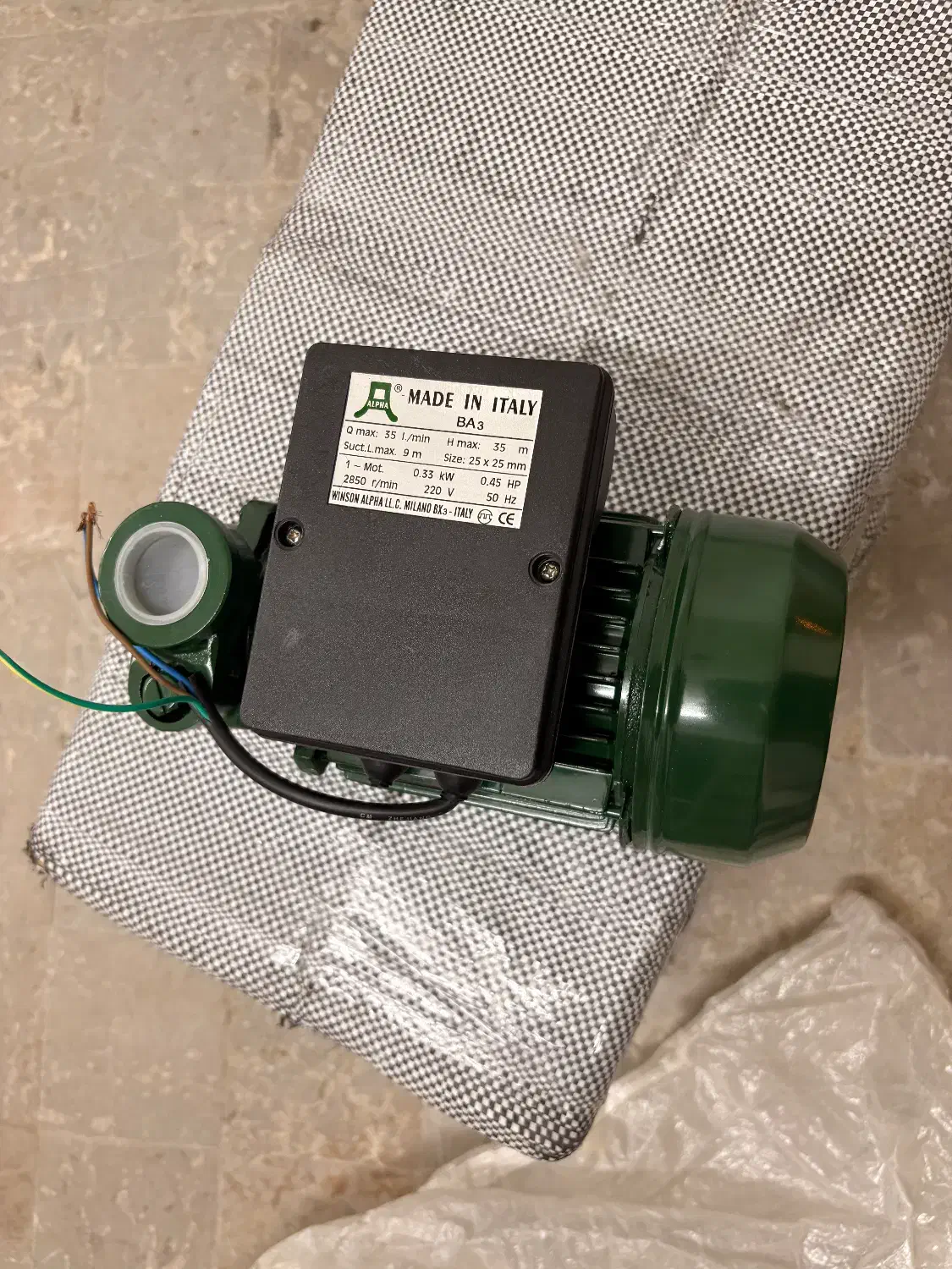 پمپ آب ساخت کشور ایتالیا|ابزارآلات|جناح, |دیوار