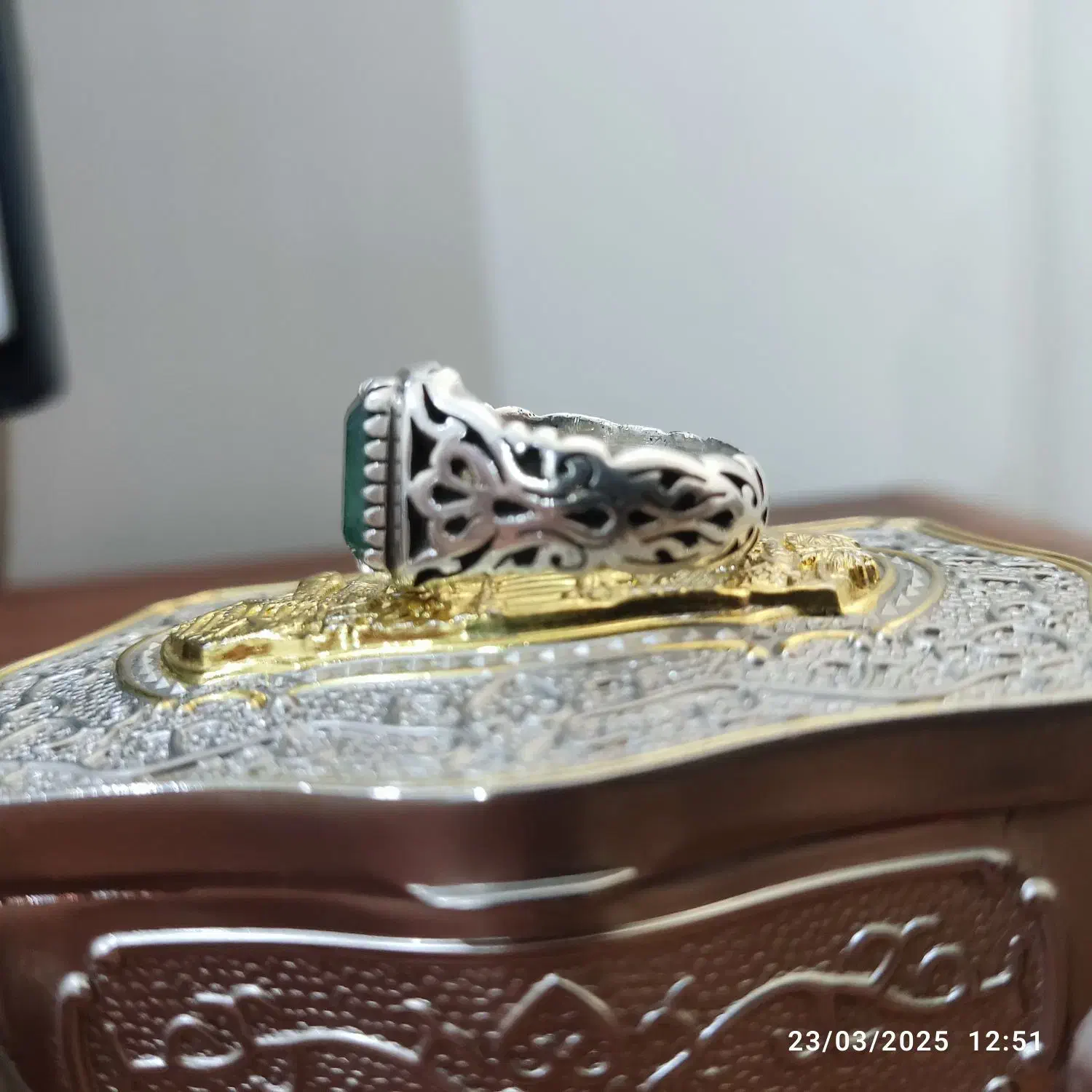 انگشتر نقره جواهر زمرد پنجشیر افغانستان|جواهرات|بهبهان, |دیوار