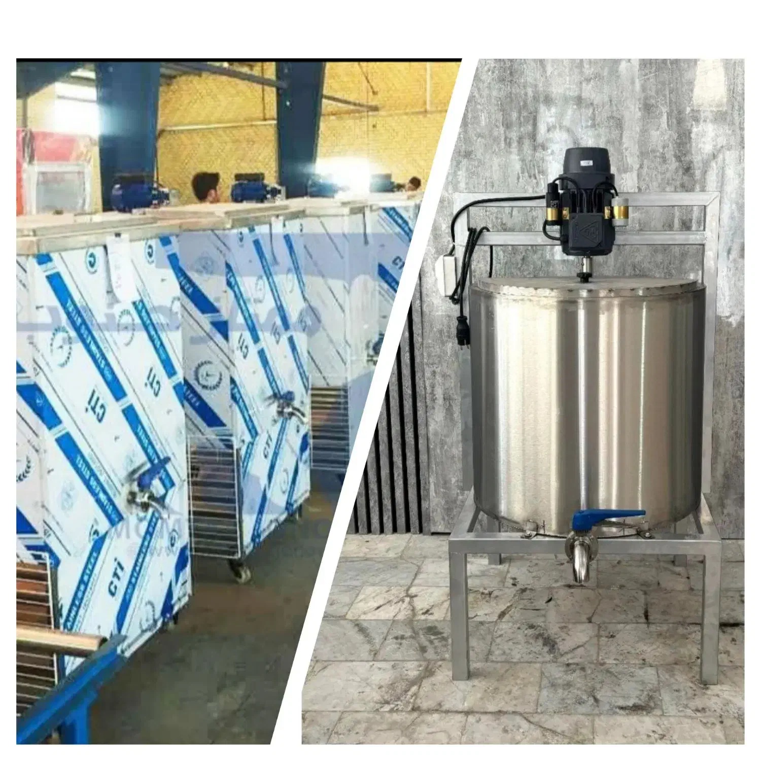 شیرسردکن دوغ سردکن کره گیر صنعتی تک/دو مخزن|ماشین‌آلات صنعتی|ارومیه, |دیوار