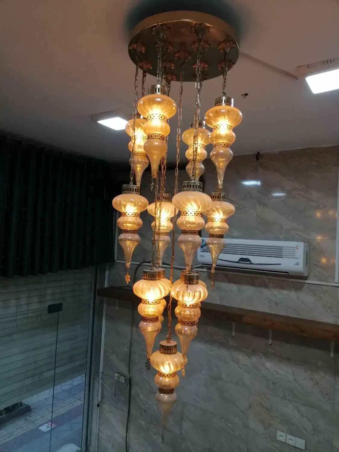 لوستر قدیمی 13 شعله|لوستر و چراغ آویز|تهران, شهرک شریعتی|دیوار