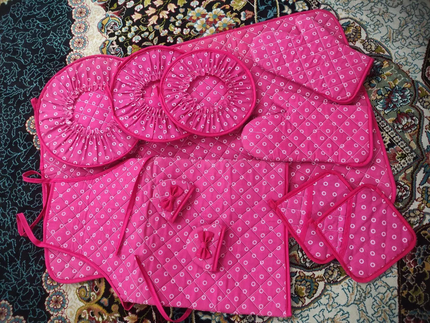 دمکنی صورتی دلبر|سفره، حوله، دستمال آشپزخانه|مشهد, گلشور|دیوار