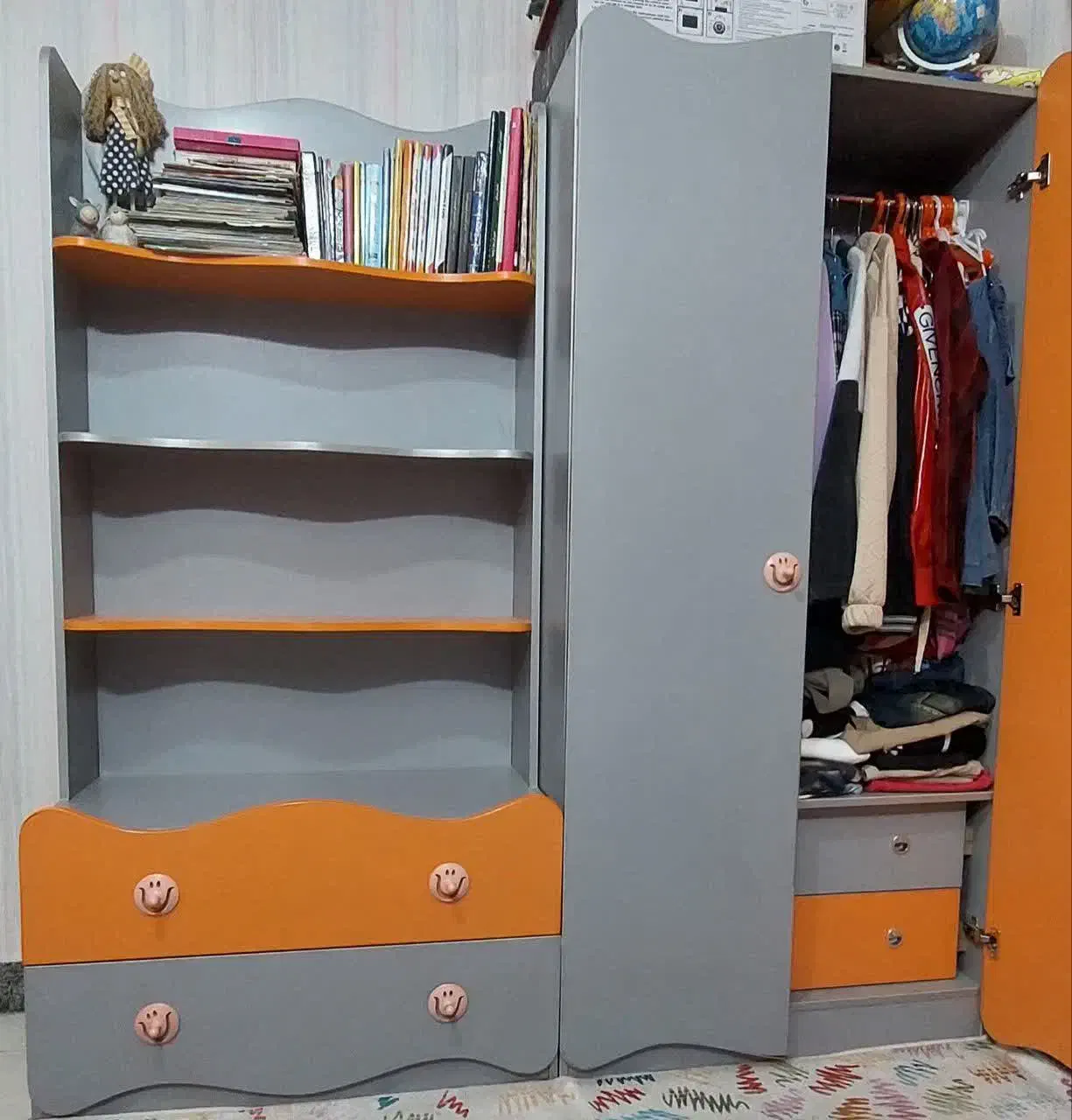 کمدوکتابخانه وتخت|تخت و سرویس خواب|قم, زنبیل آباد|دیوار