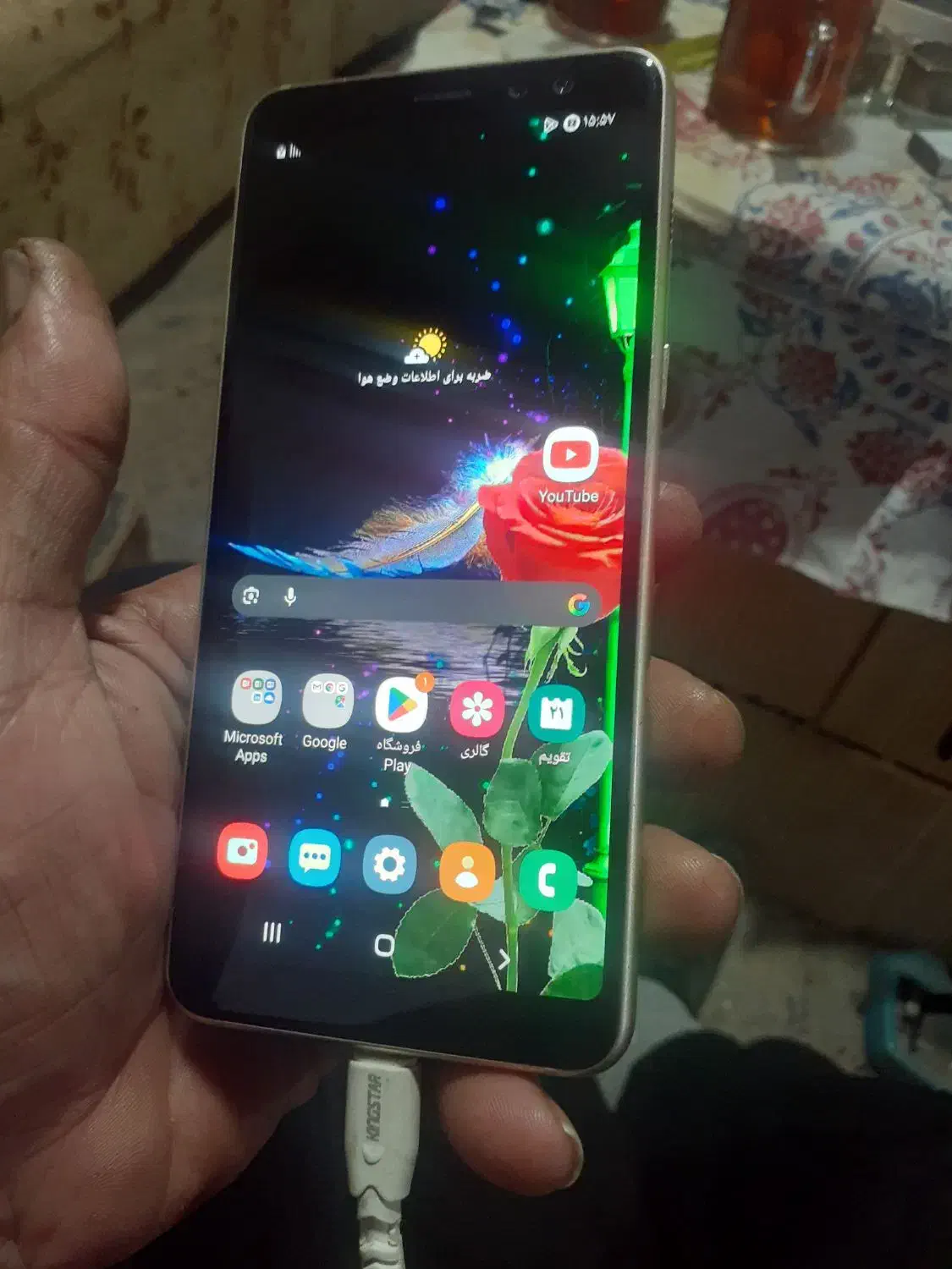 یکدستگاه گوشی سامسونگ A8  با حافظ ۶۴ گیگ|موبایل|بندر انزلی, بی بی حوریه|دیوار