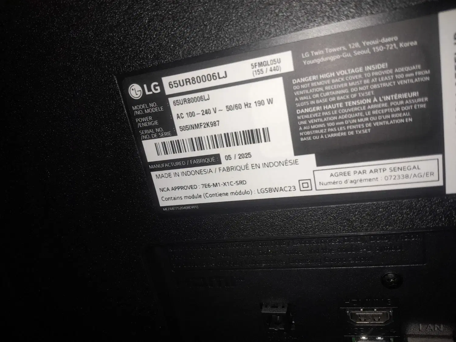 تلویزون الجی ۶۵|تلویزیون و پروژکتور|بندرعباس, |دیوار