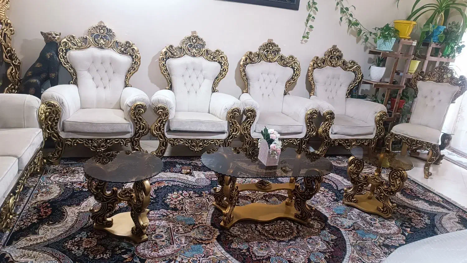 مبلمان ۹نفره و7نفره با میز وعسلی مناسب جهیزیه|مبلمان خانگی و میز عسلی|نجفآباد, کشاورز|دیوار