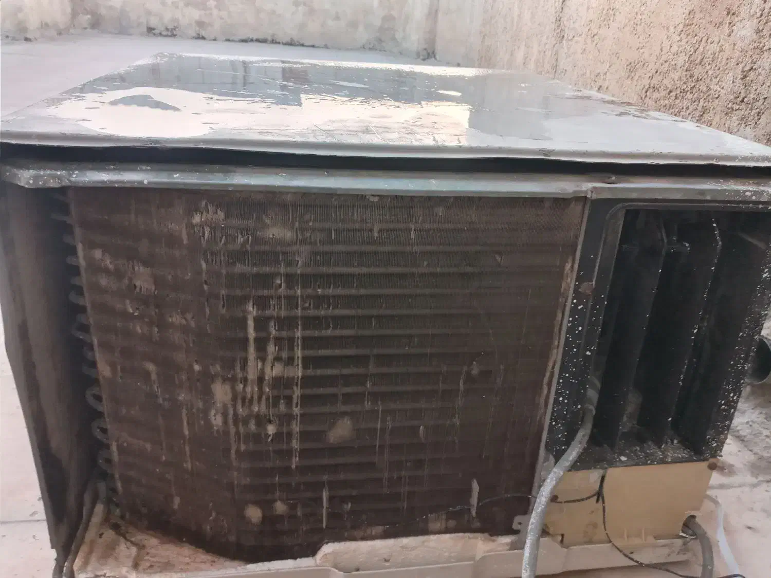 کولر پنجرهای مدل گری|کولر گازی و فنکوئل|کازرون, |دیوار